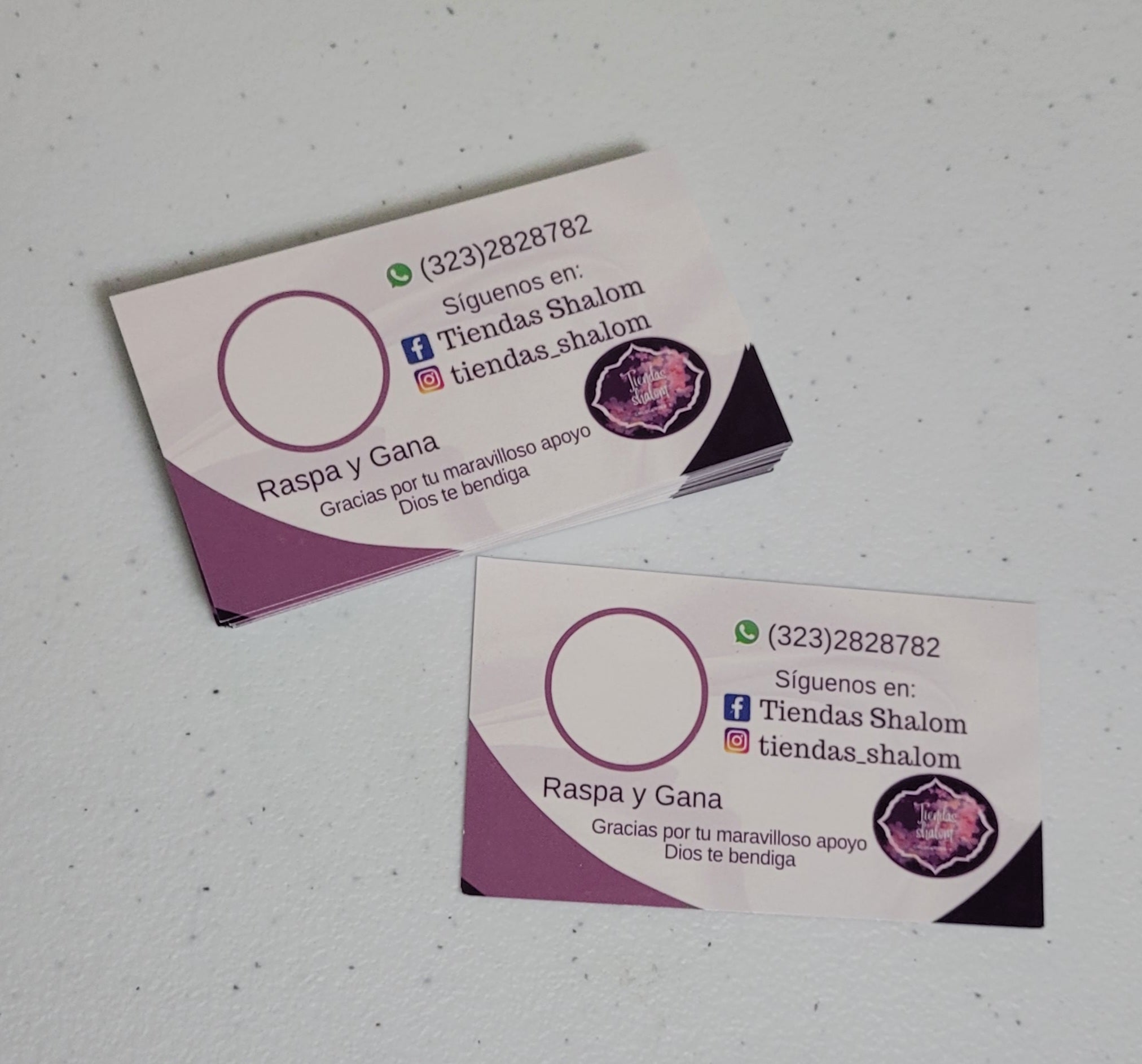 Raspa y gana personalizados Matte White