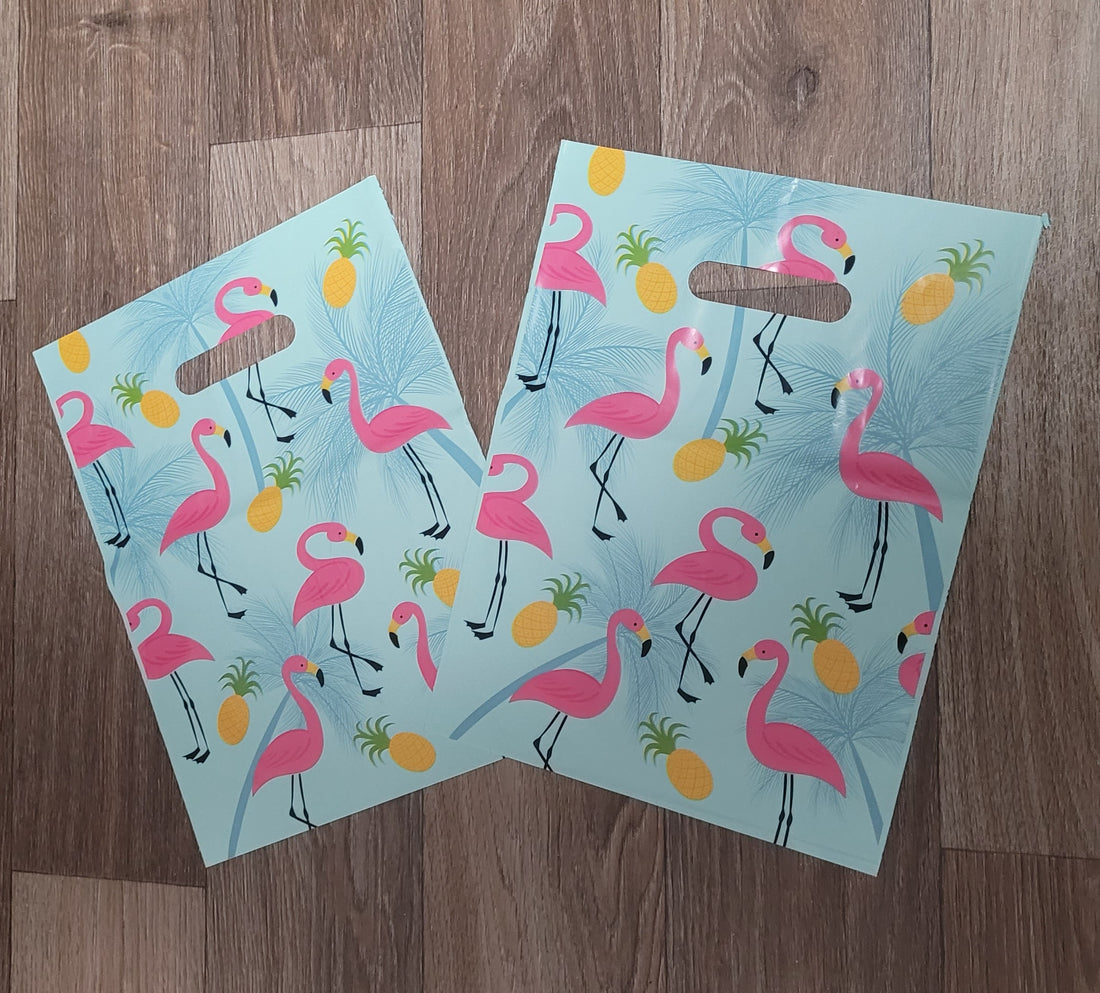 Bolsas de entrega directa Premium 9x12 Flamingo Green/Pink