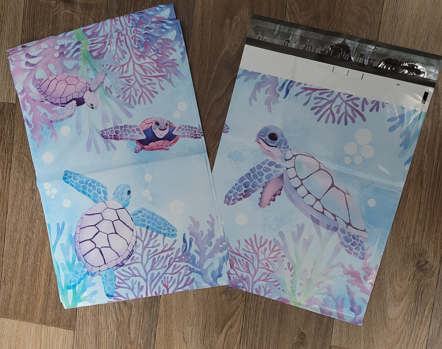 10x13 Bolsa de Envio Sea Turtle
