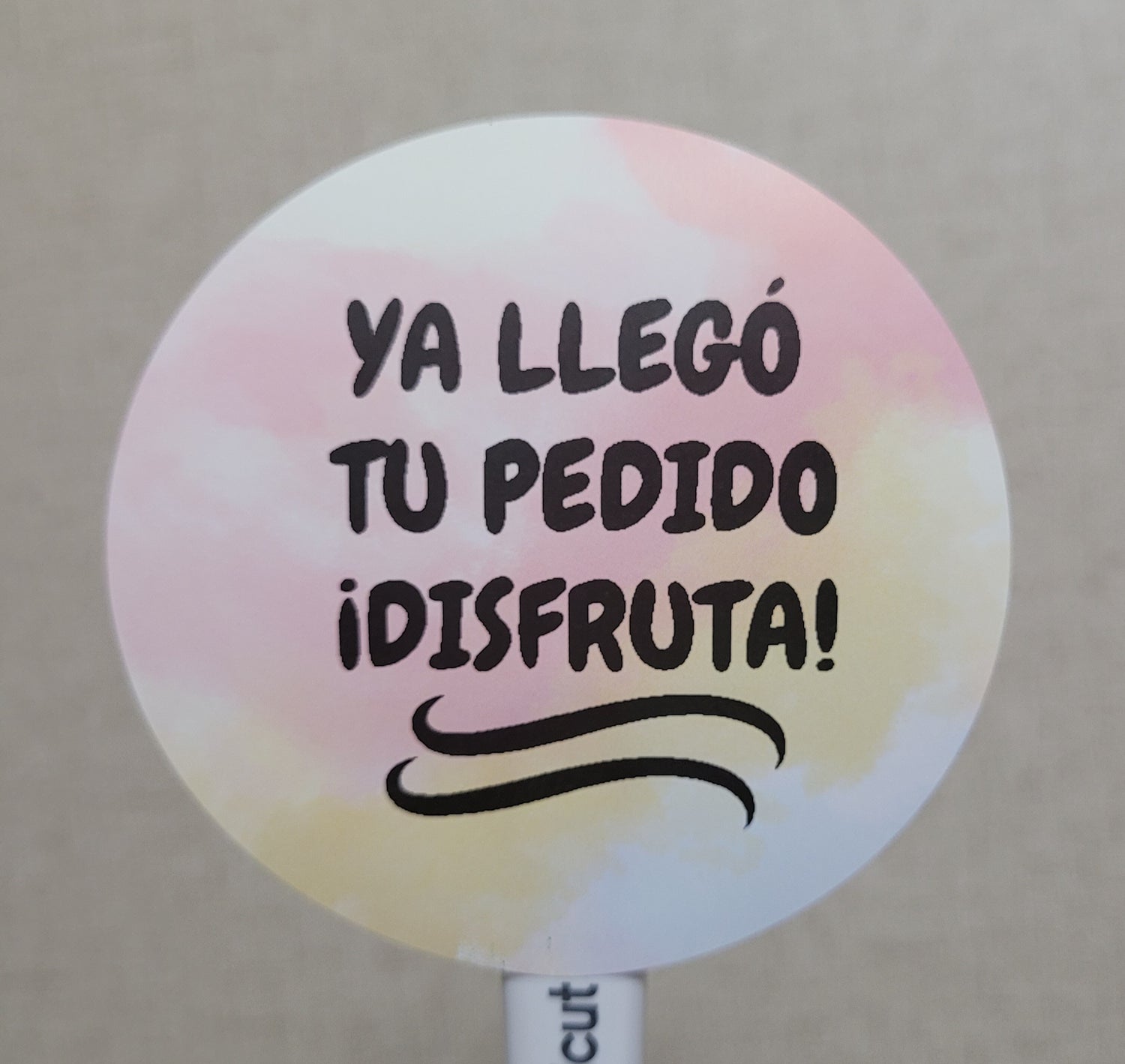 Stickers Prediseñados 3&quot; Multi ALC &quot; Llegó tu pedido&quot;