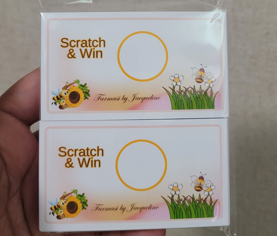 Raspa y gana personalizados Matte 1 solo lado