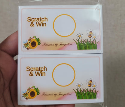 Raspa y gana personalizados Matte White