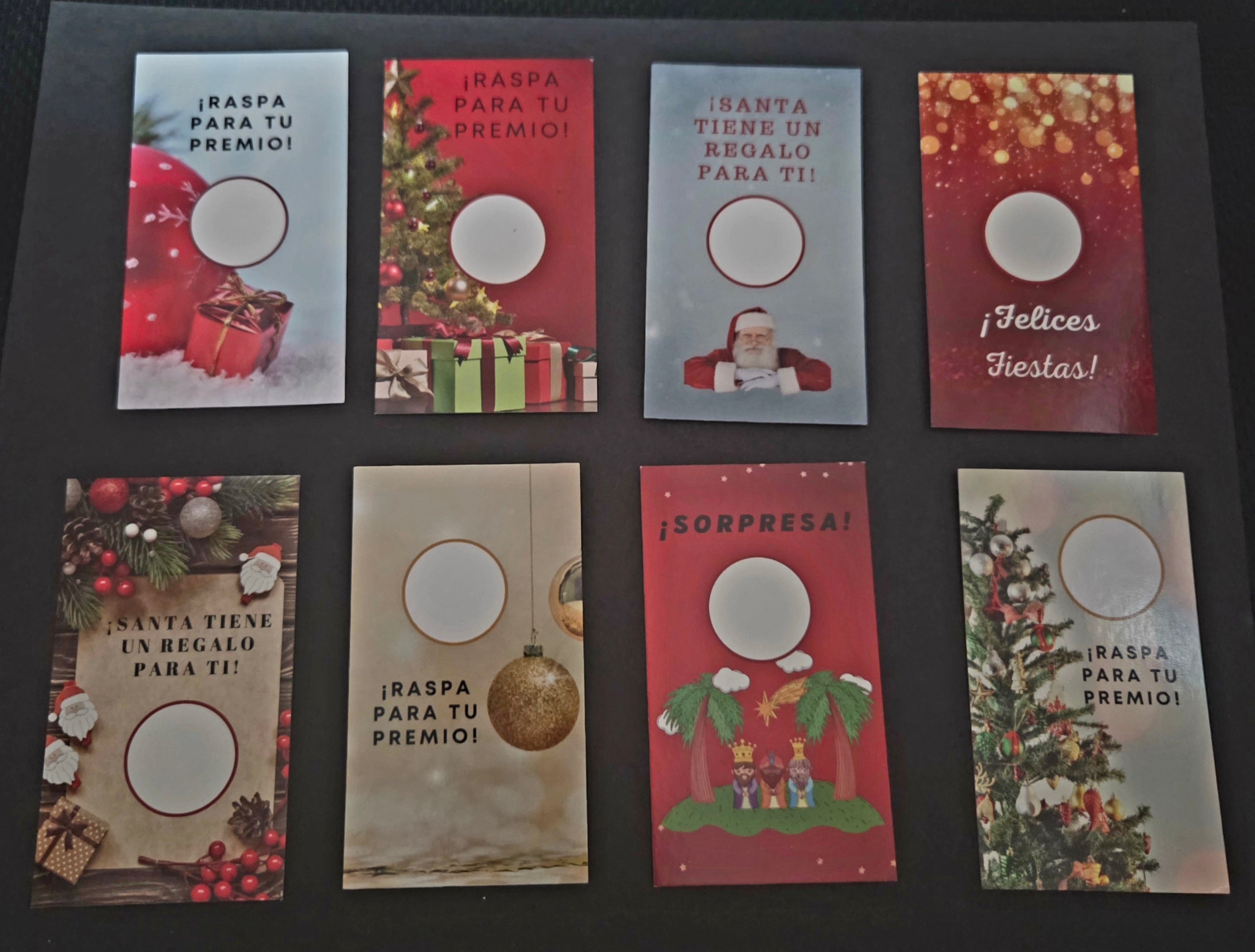 Tarjetas Navidad Raspa y gana