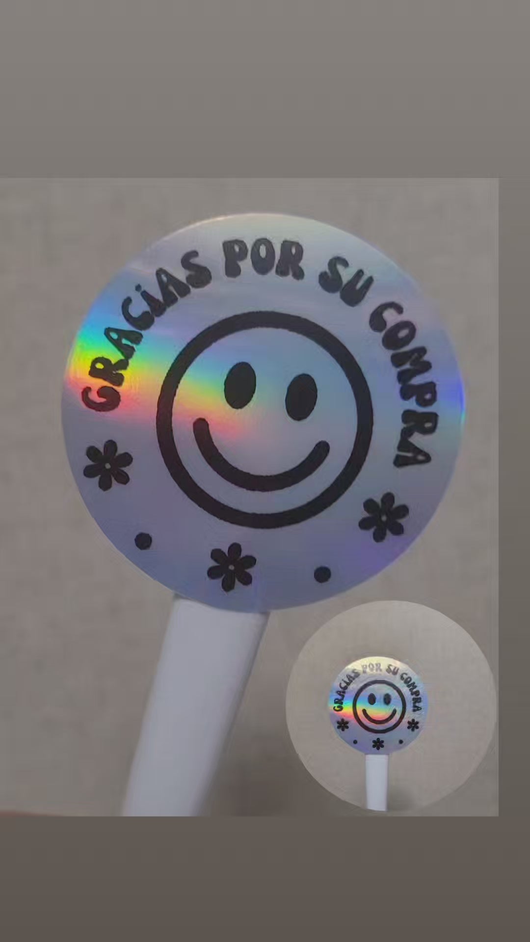 Sticker Prediseñado ALC Circular 10 holographic