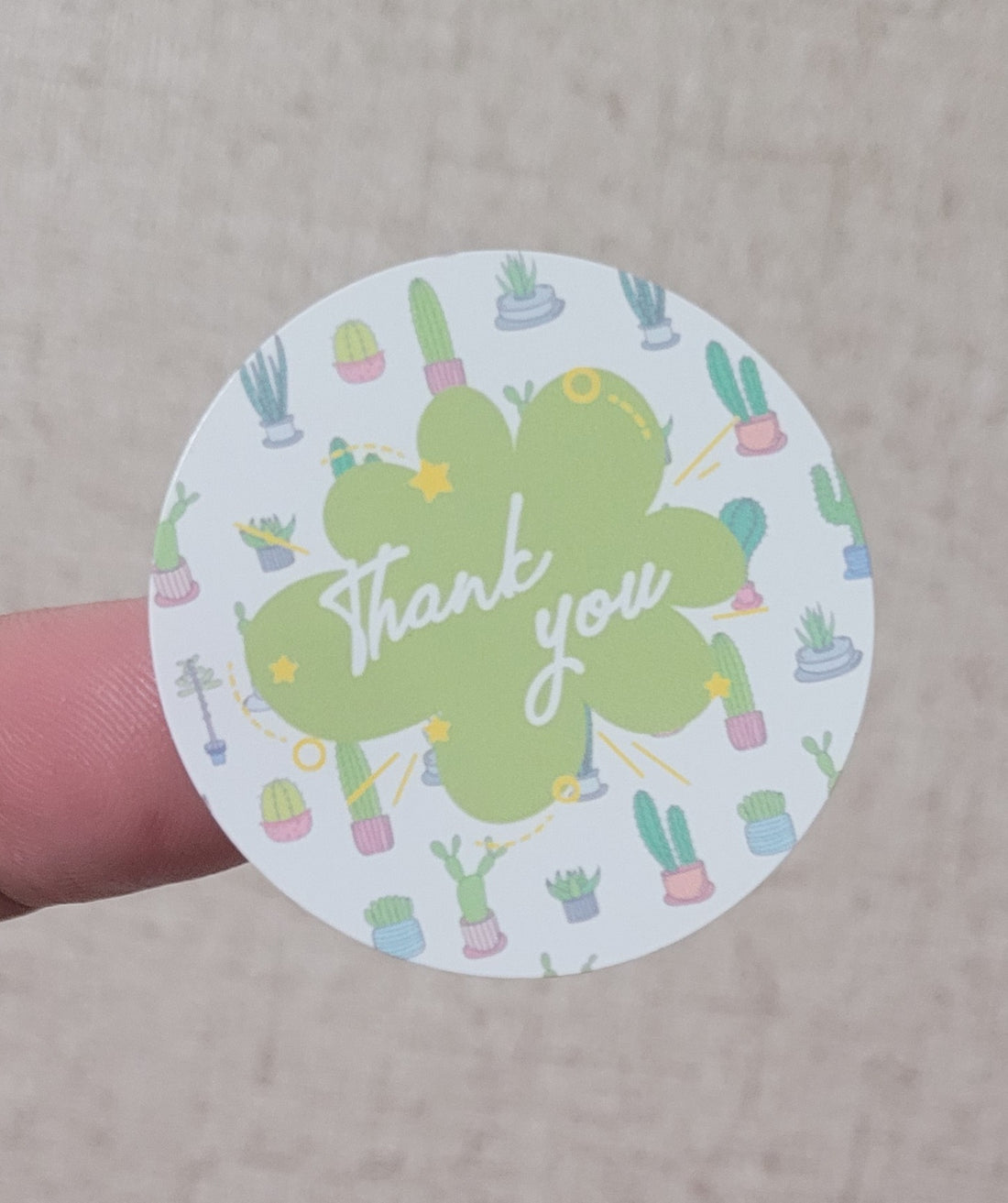 120 Sticker Prediseñado Cactus 1.5&quot;