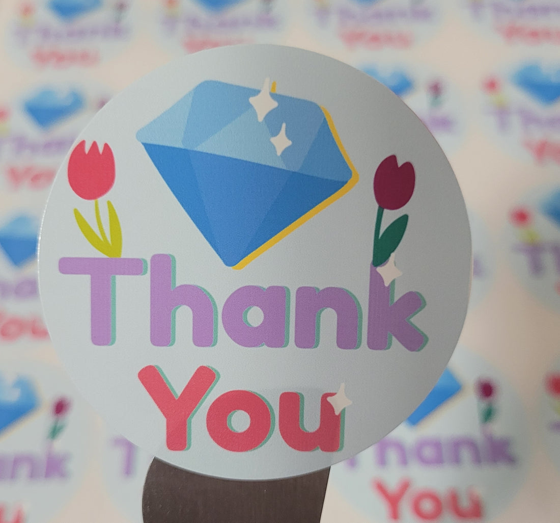 100 Stickers 2&quot; ALC Diamante
