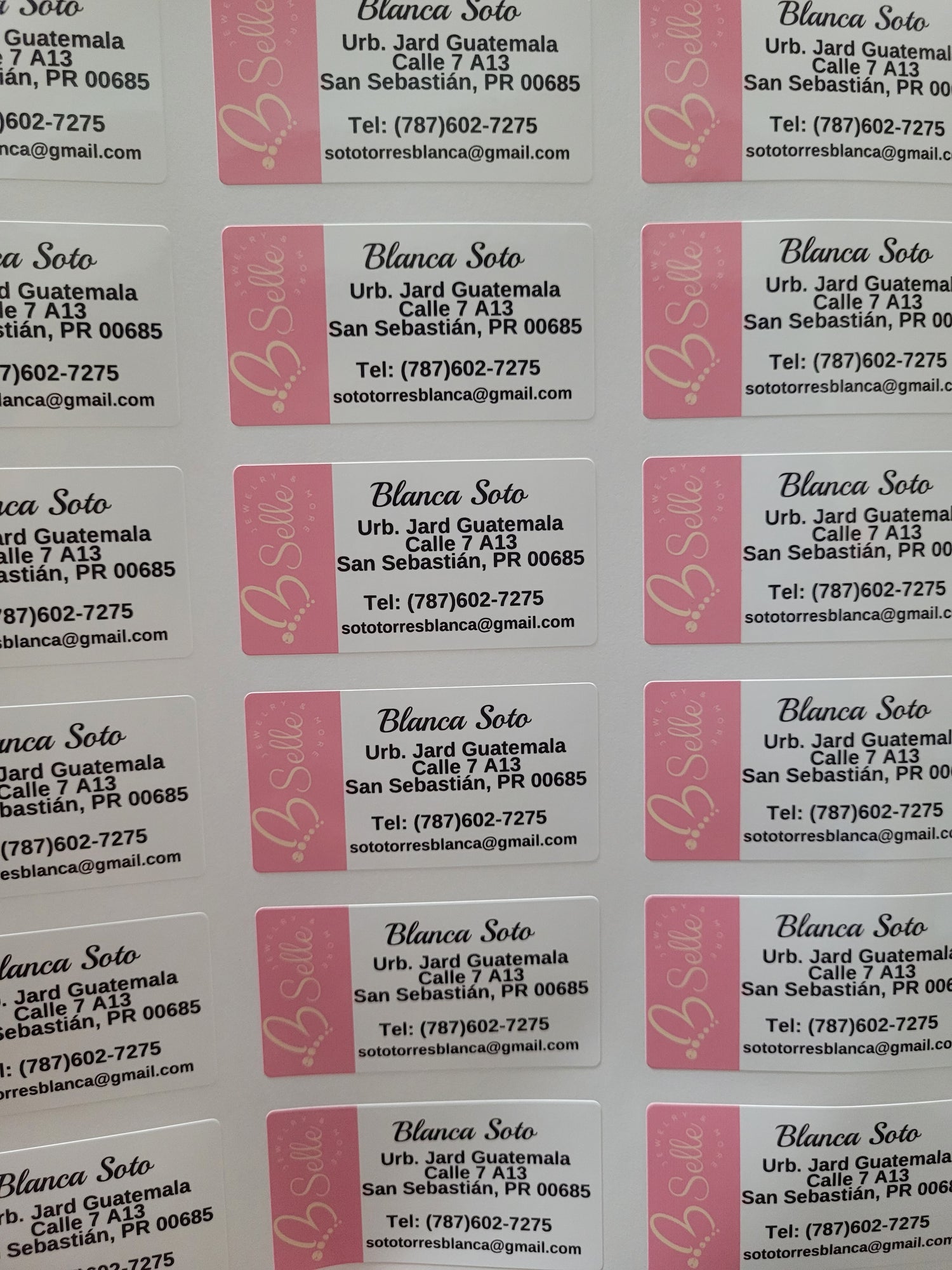Stickers Personalizados Rectangular 2.37x1.25 Pulgadas
