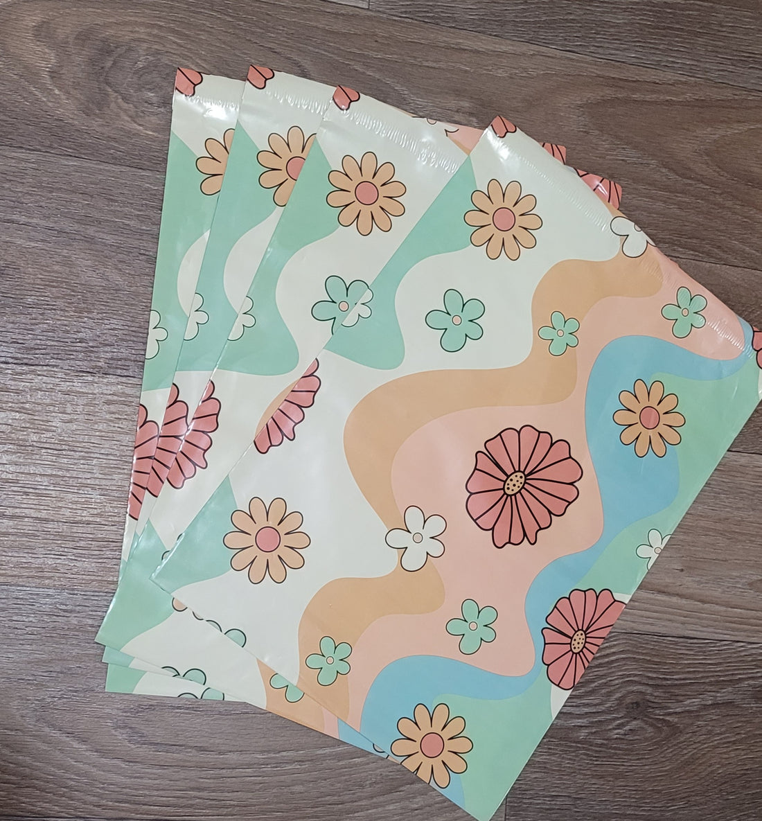 10x13 Bolsa de Envio Retro Floral