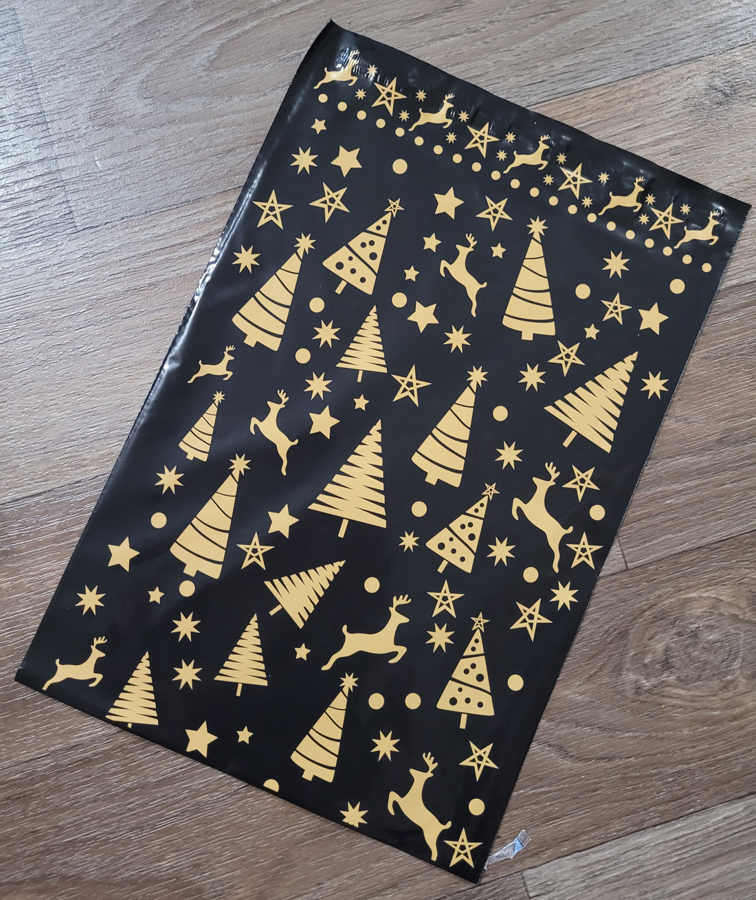 Bolsas de envío 10x13 Gold/Black Christmas