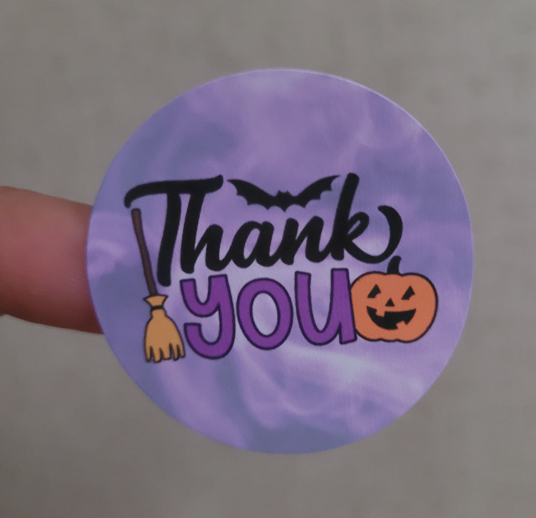 120 Sticker Prediseñado ALC Thank You Halloween1.5"