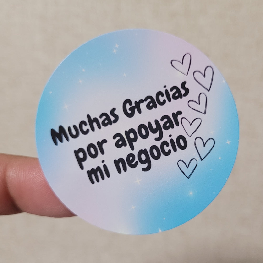 100 Stickers 2" ALC Muchas Gracias apoyar negocio 2