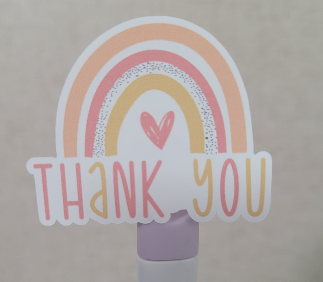 105 Sticker Die Cut ALC Thank Rainbow