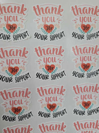 108 Sticker Die Cut ALC Thank Ypu Support