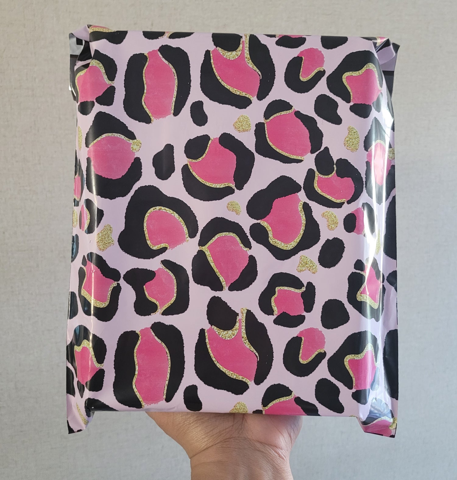 10x13 Bolsa de Envio Pink Leopard