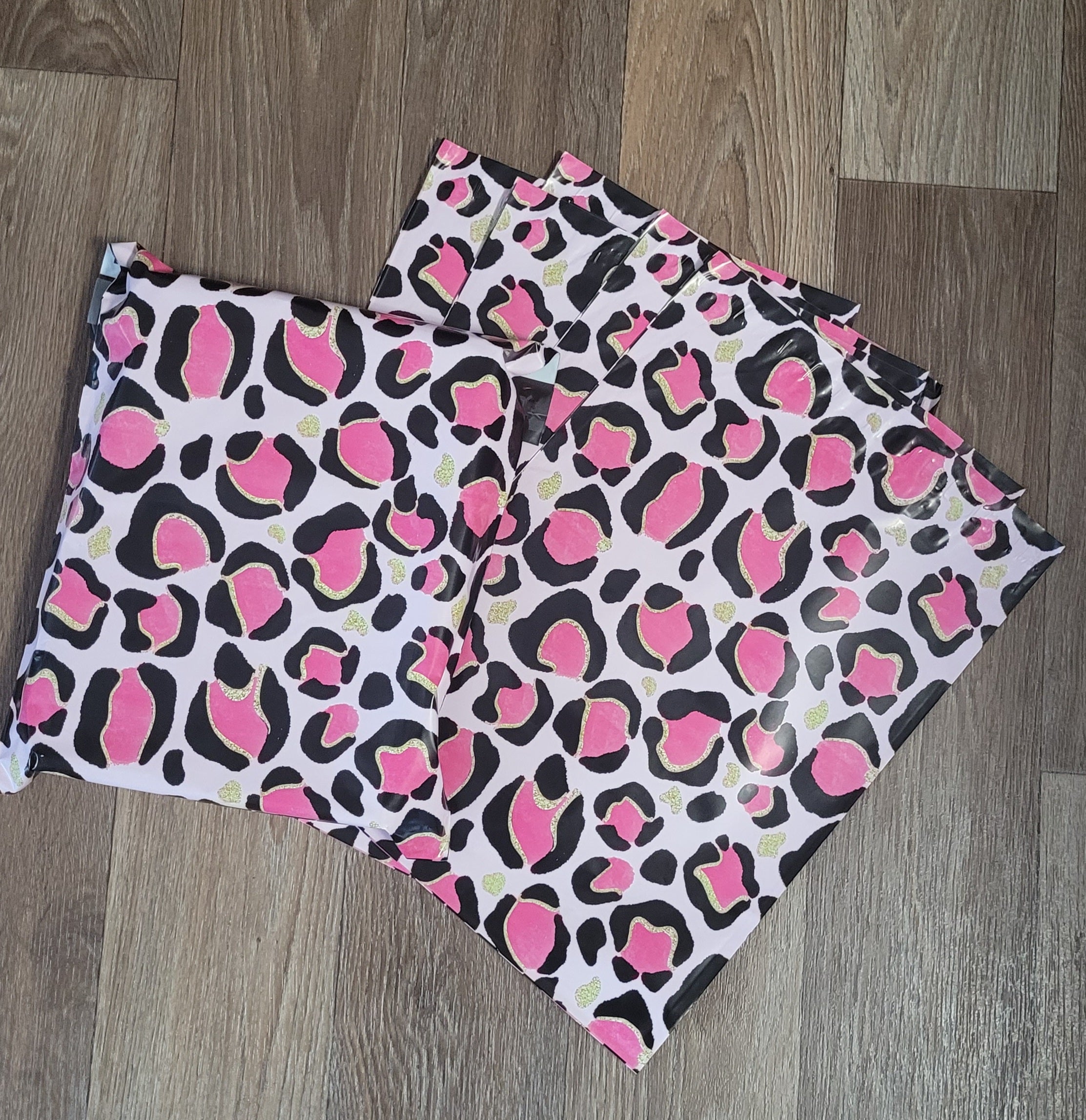 10x13 Bolsa de Envio Pink Leopard