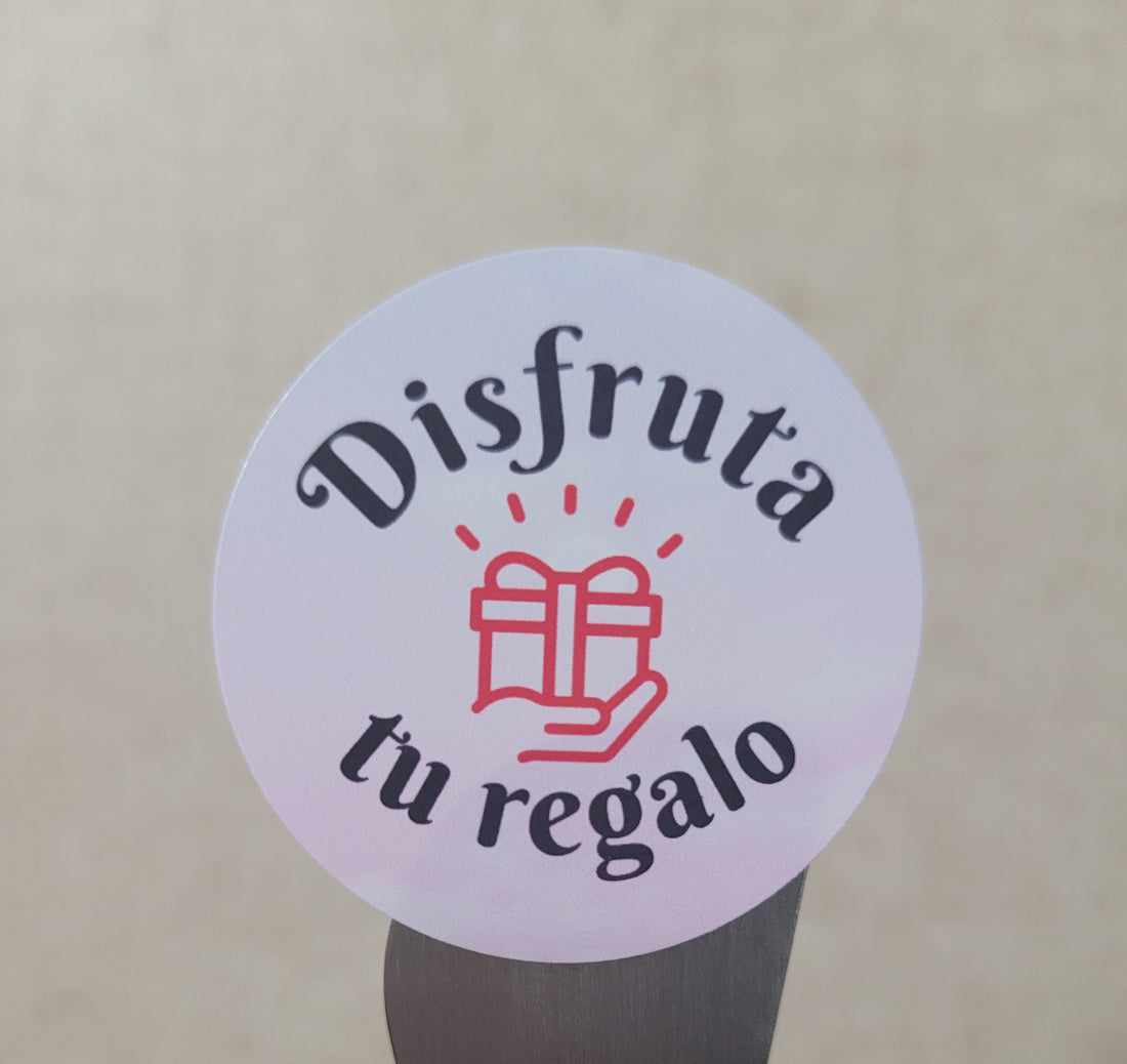 120 Sticker Prediseñado ALC Disfruta tu Regalo 1.5&quot;