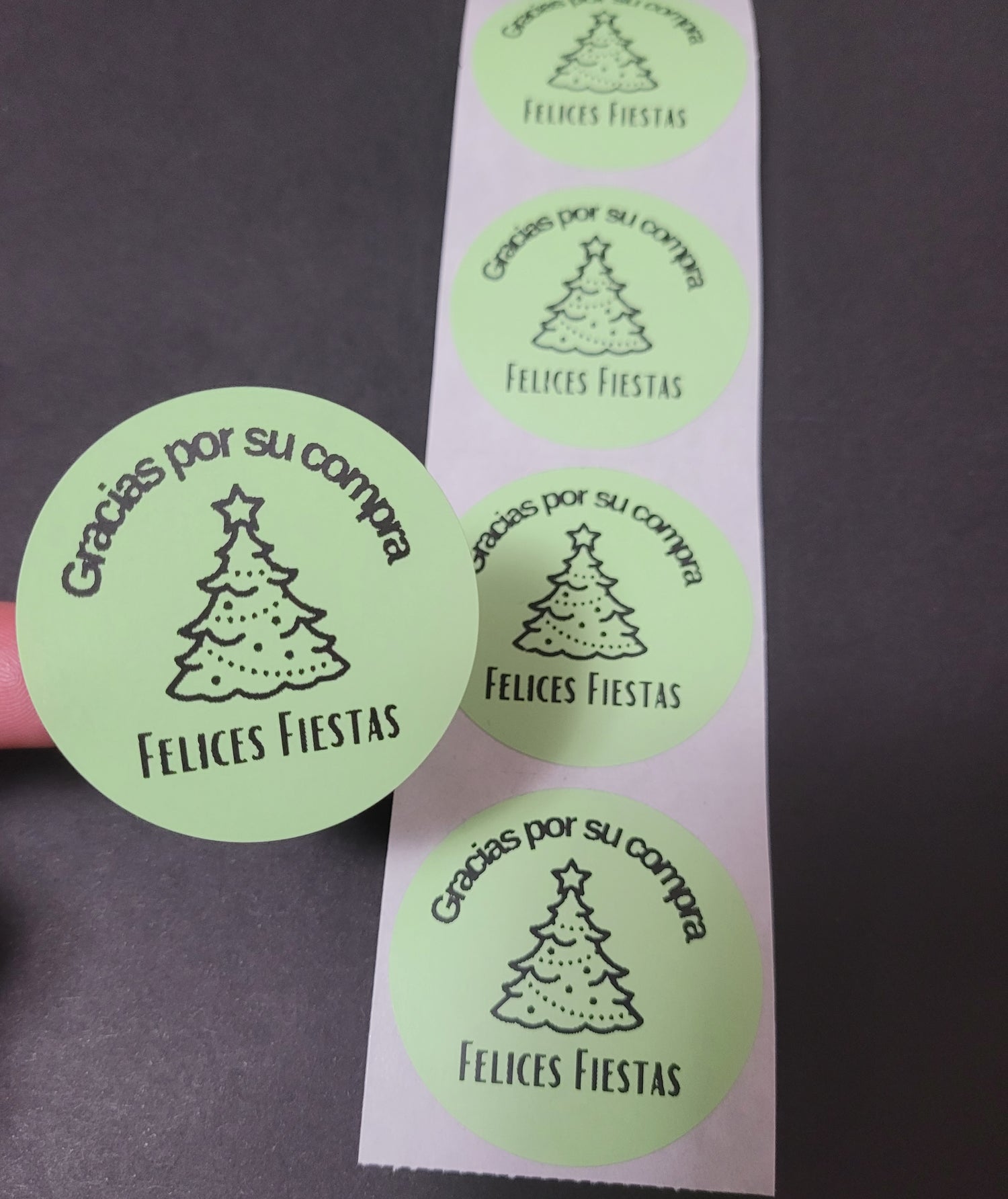 Stickers Prediseñados Green Christmas  2&quot;