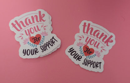 108 Sticker Die Cut ALC Thank Ypu Support