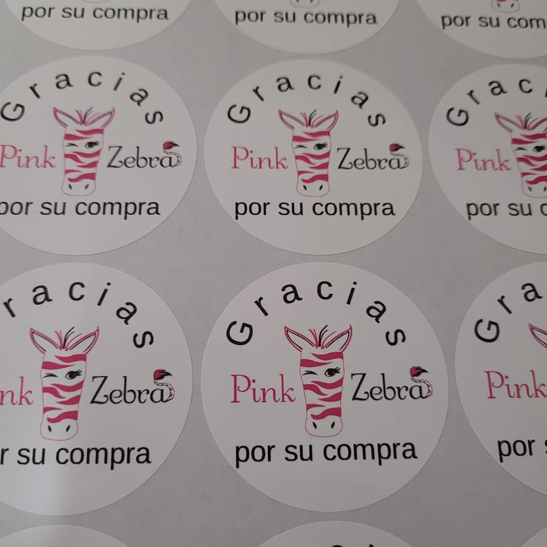 100 Stickers 2&quot; Pink Z