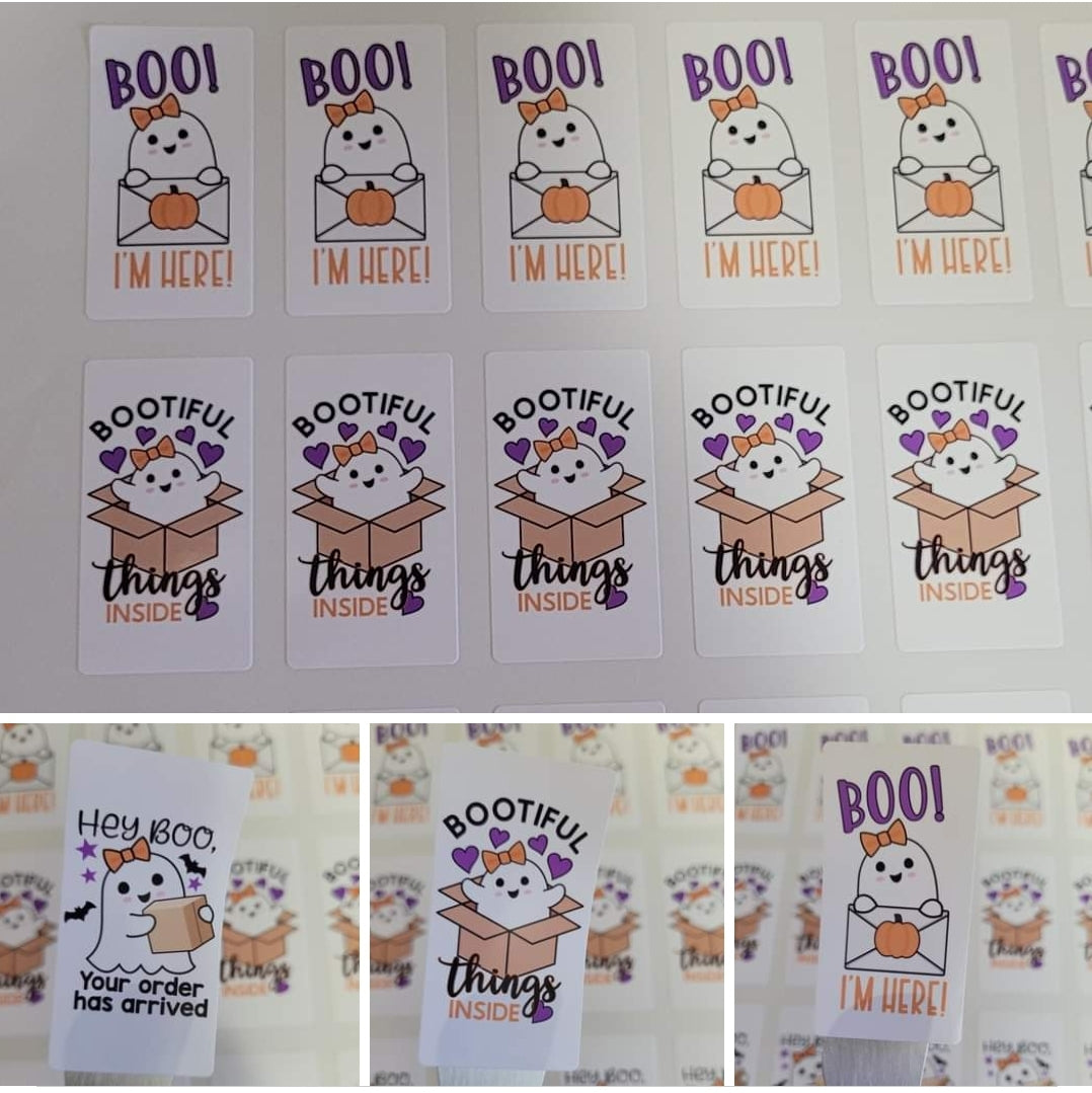 Set de Stickers Halloween Rectangular Glossy