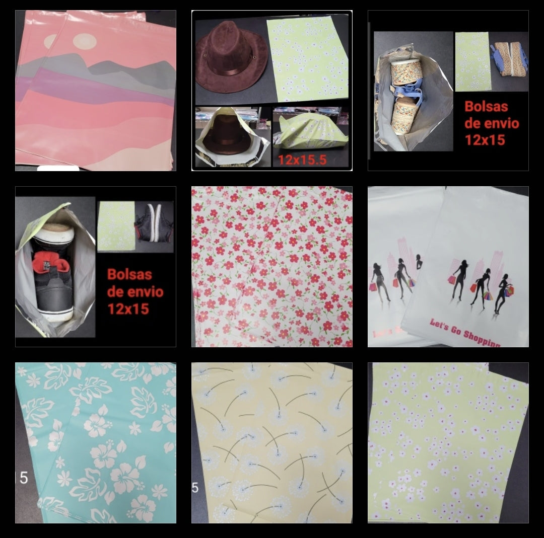 [Escoge tus diseños] Mix Bolsas de envío 12x15