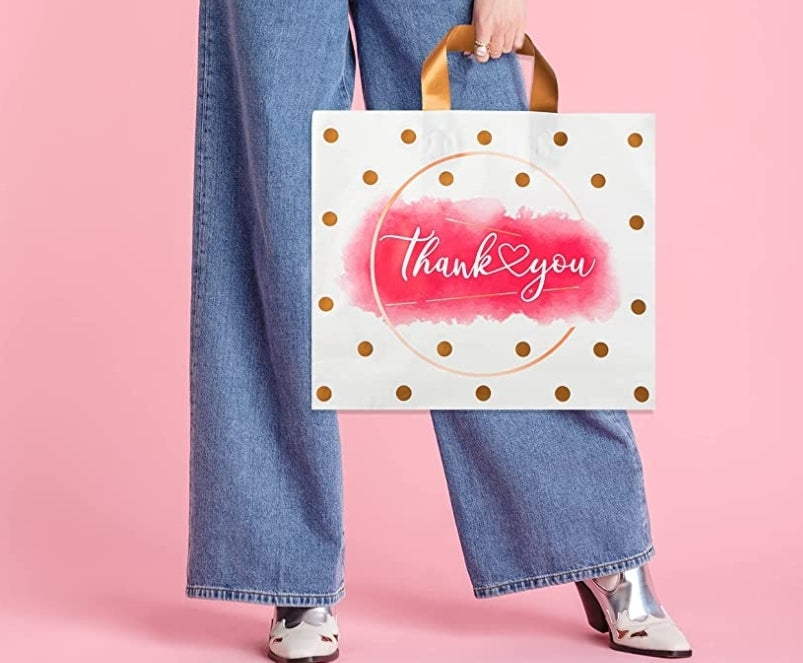 15 Bolsas de Entrega Directa 12x14 Thank You Festivo San Valentin